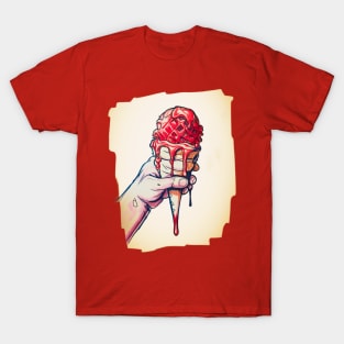 Red Scoop Cone Ice Cream T-Shirt